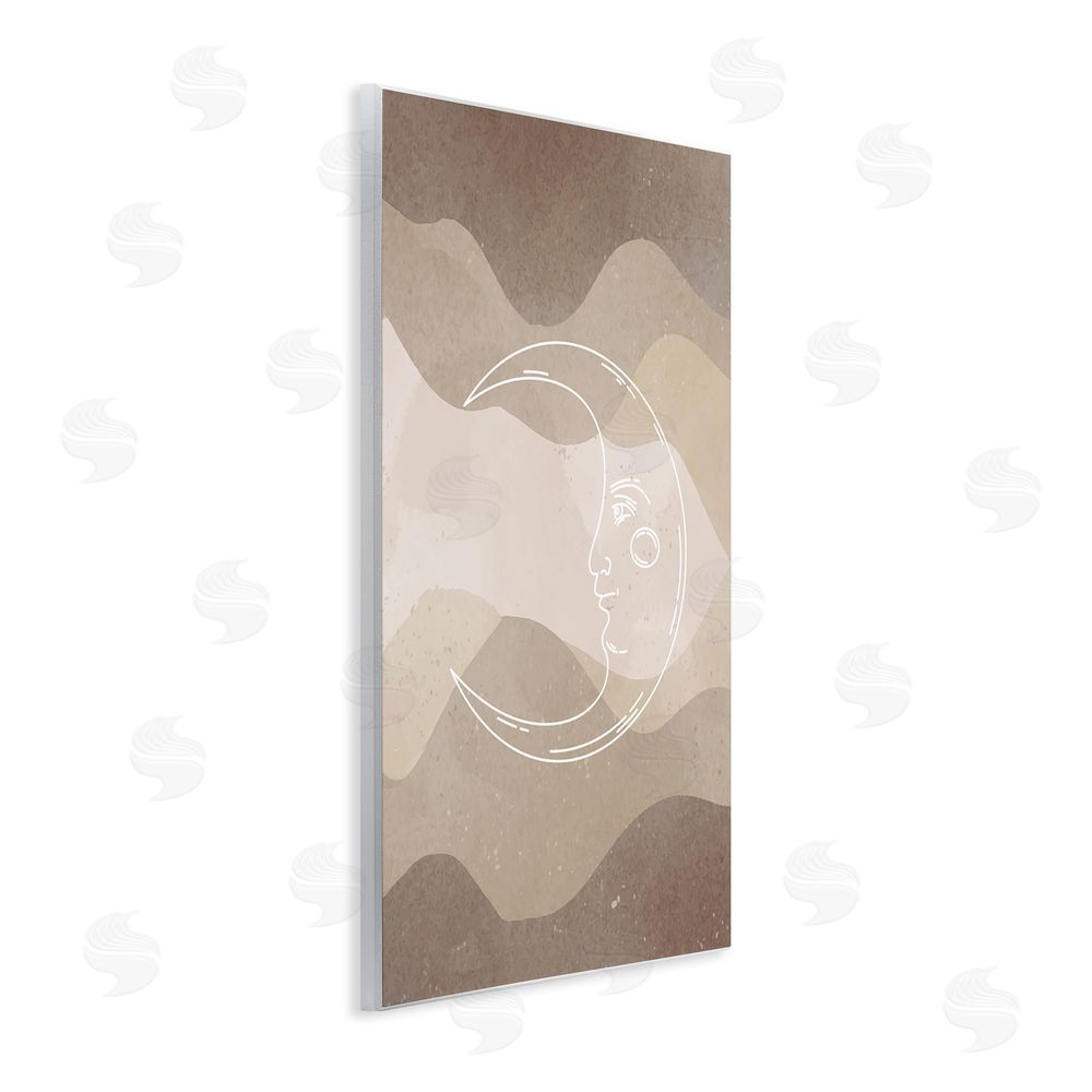 Stupell Studio Boho Celestial Moon Wall Plaque Art Print