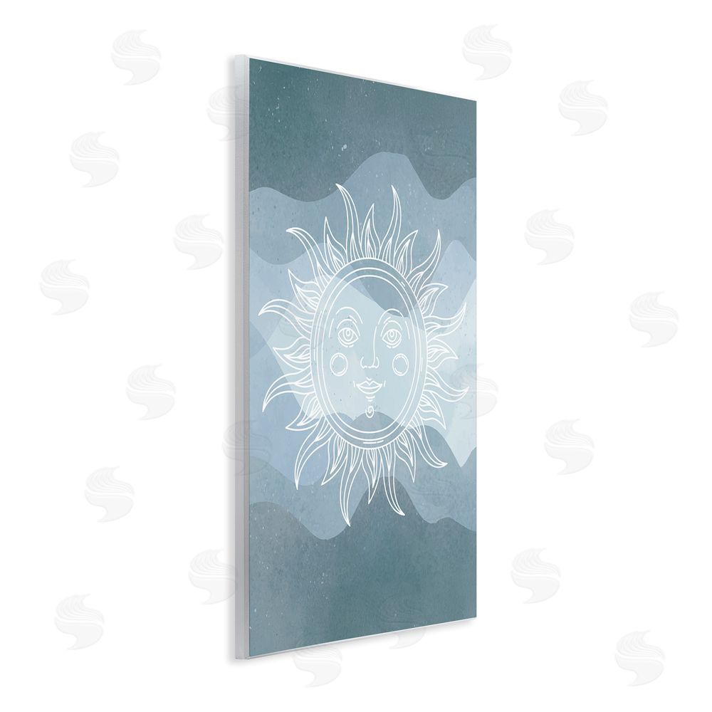 Stupell Studio Blue Astral Sun Wall Plaque Art Print