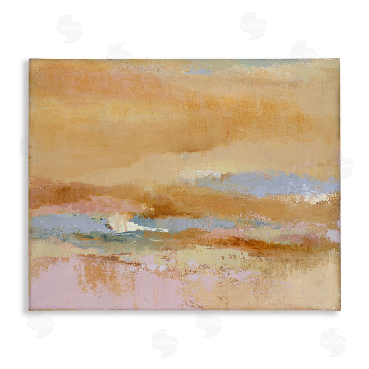 Lanie Loreth Rustic Tan Abstraction Stretched Canvas Wall Art Print