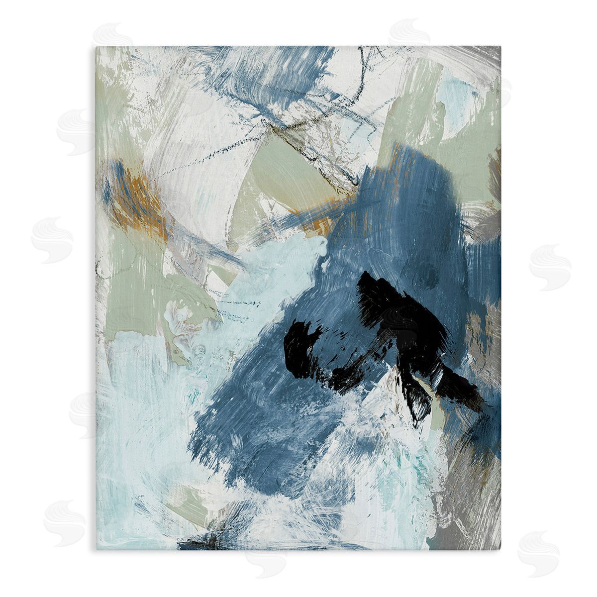Lanie Loreth Chaotic Brush Strokes Pattern Stretched Canvas Wall Art Print