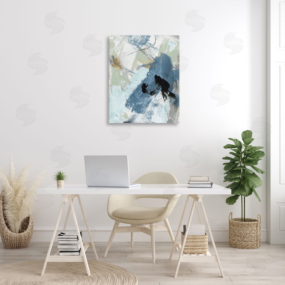 Lanie Loreth Chaotic Brush Strokes Pattern Canvas Wall Art Print in Room