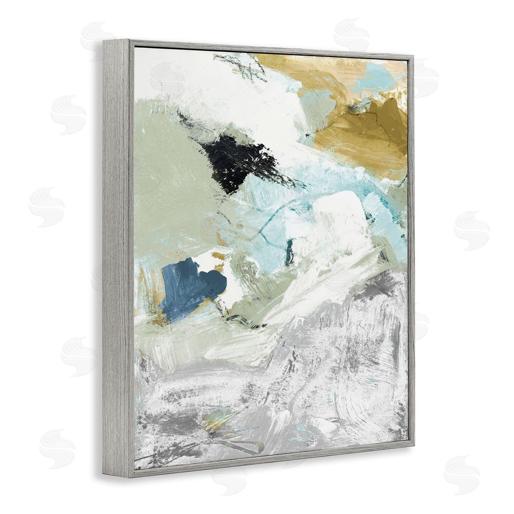Lanie Loreth Expressive Modern Pattern Gray Framed Giclee Wall Art Print