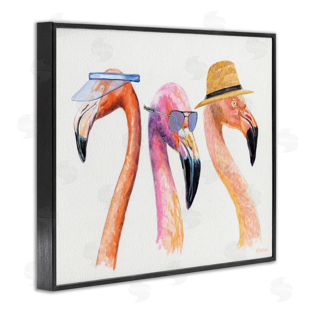 Jennifer Redstreake Summer Flamingo Fashion Black Framed Giclee Wall Art Print