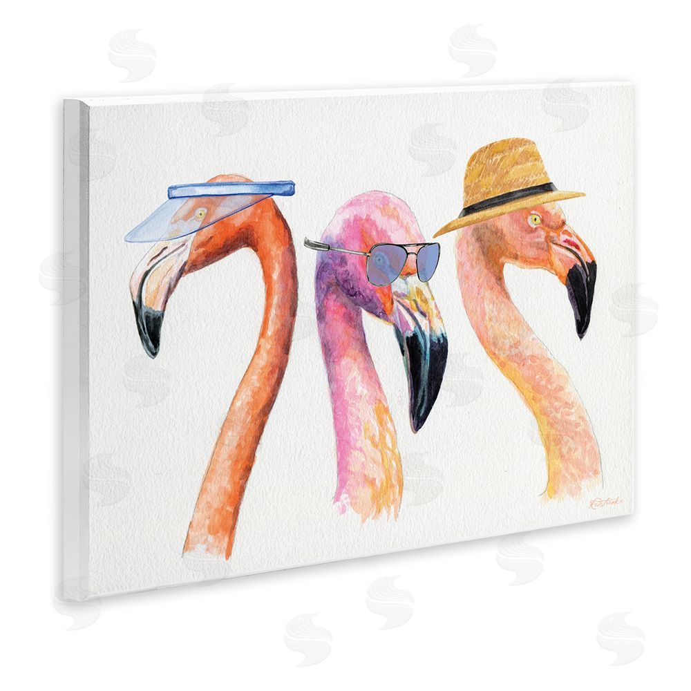 Jennifer Redstreake Summer Flamingo Fashion Wall Plaque Art Print