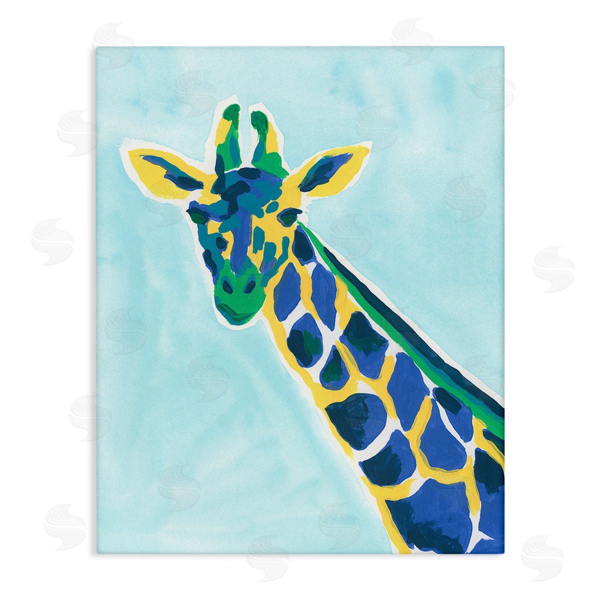 June Erica Vess Modern Hue Giraffe Stretched Canvas Wall Art Print