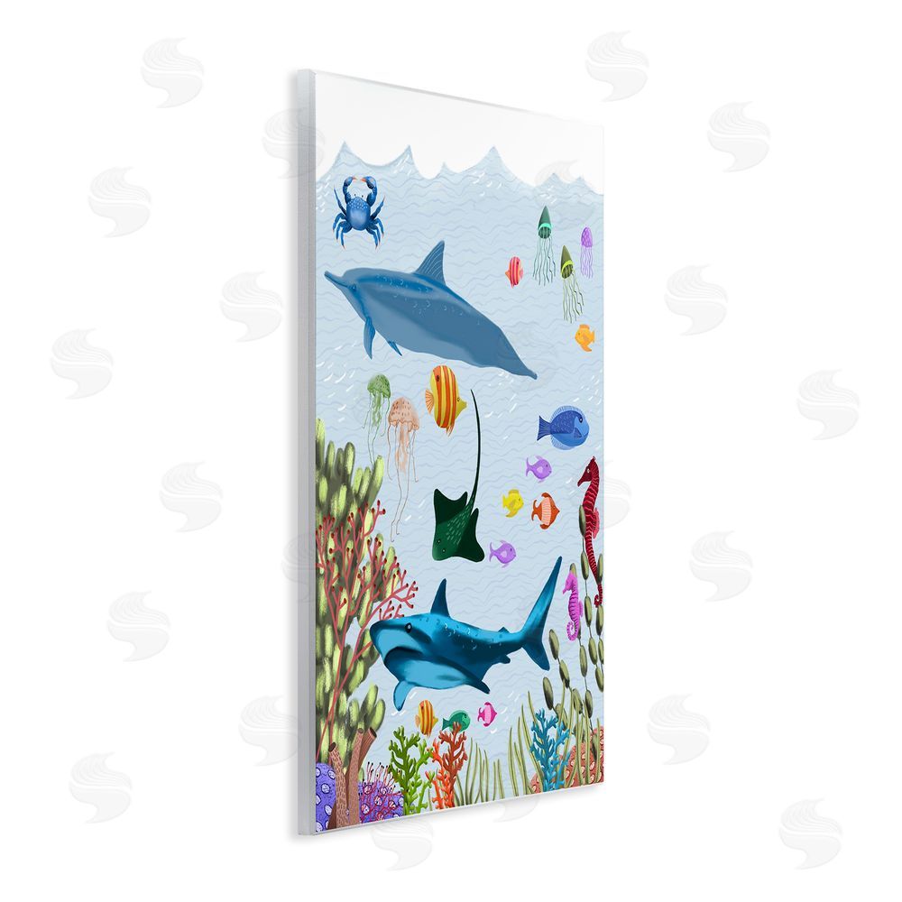 Regina Moore Sharks & Fish Underwater Wall Plaque Art Print