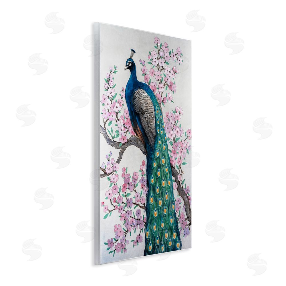 Tim O'Toole Peacock & Cherry Blossoms Wall Plaque Art Print