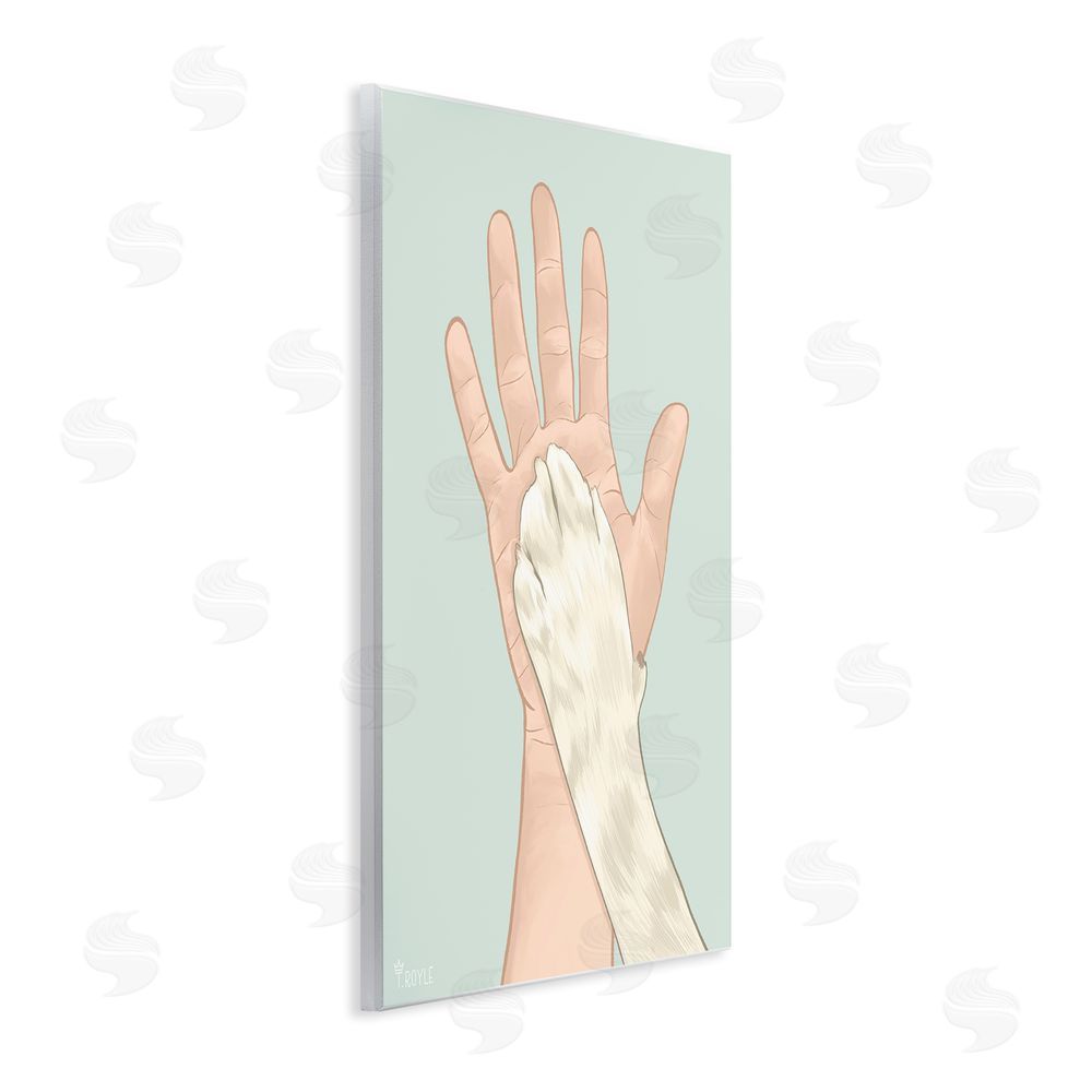 Tara Royle Cat Paw High Five Wall Plaque Art Print