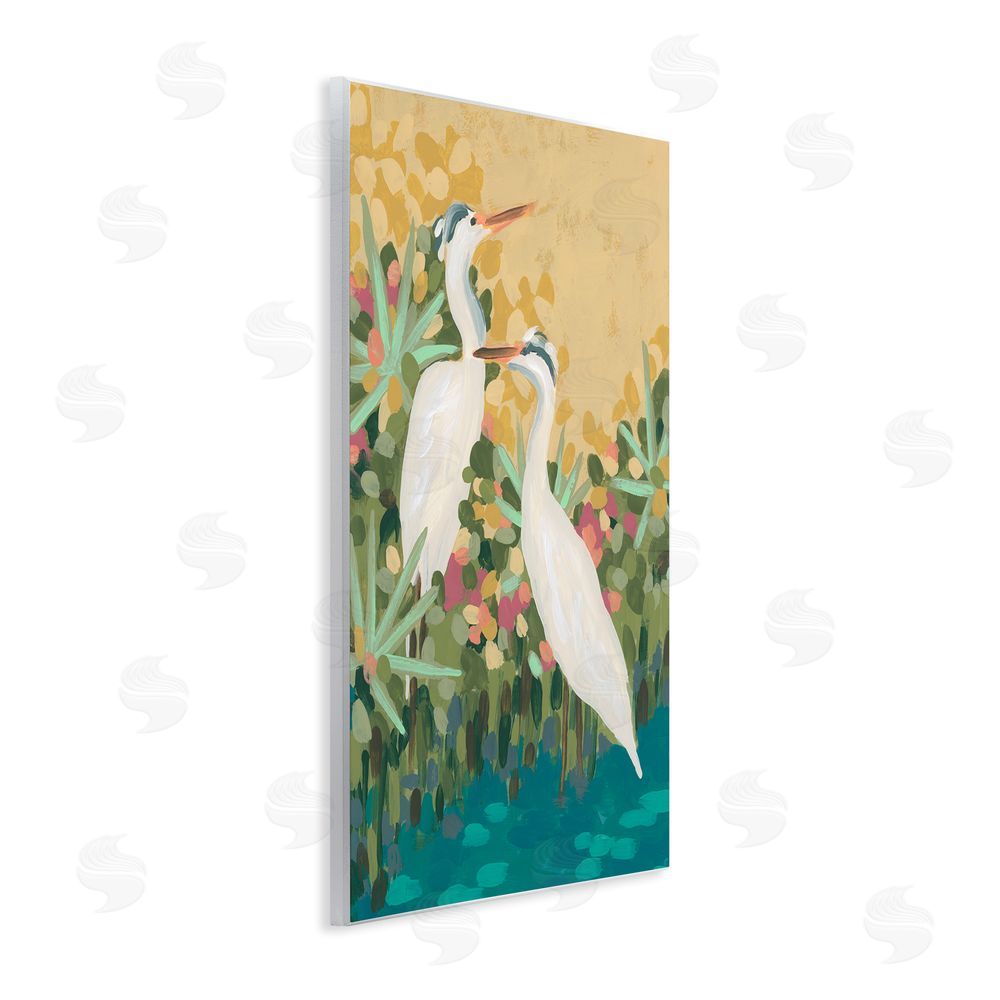 June Erica Vess Modern Birds at Pond's Edge Wall Plaque Art Print