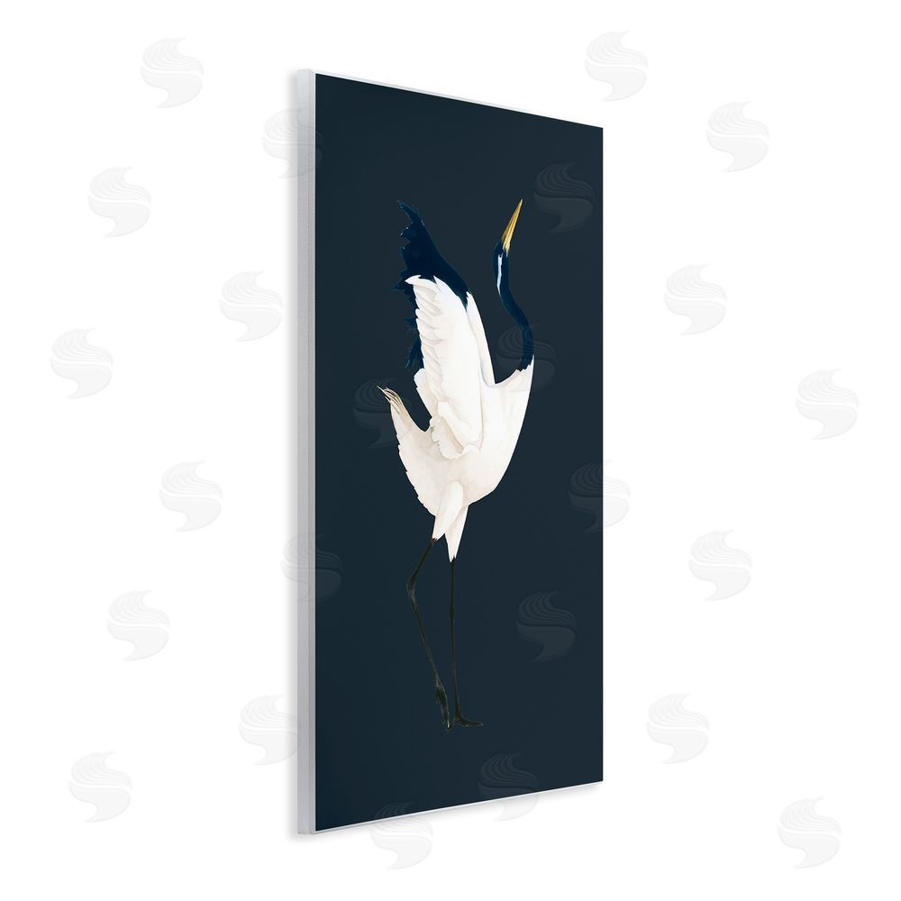 Grace Popp Crane Bird Facing Right Wall Plaque Art Print