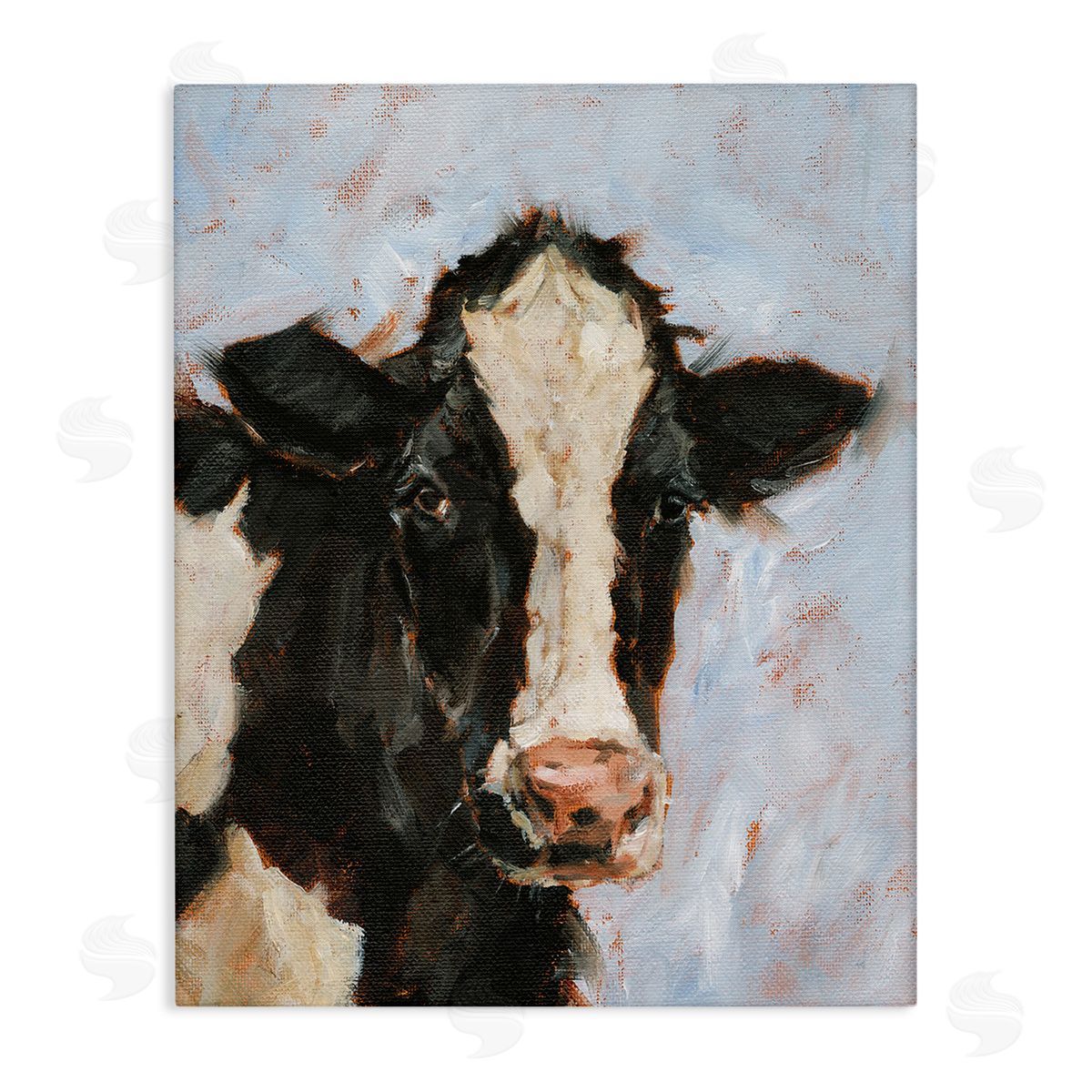 Ethan Harper Charming Cow Portrait Stretched Canvas Wall Art Print