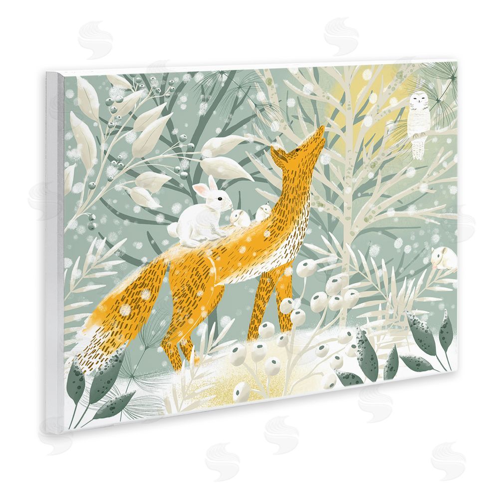 Ginger Deverell Winter Forest Animals Wall Plaque Art Print