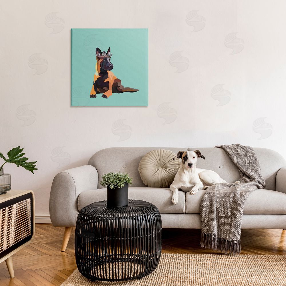 Amelia Noyes Royal German Shepherd Canvas Wall Art in Room