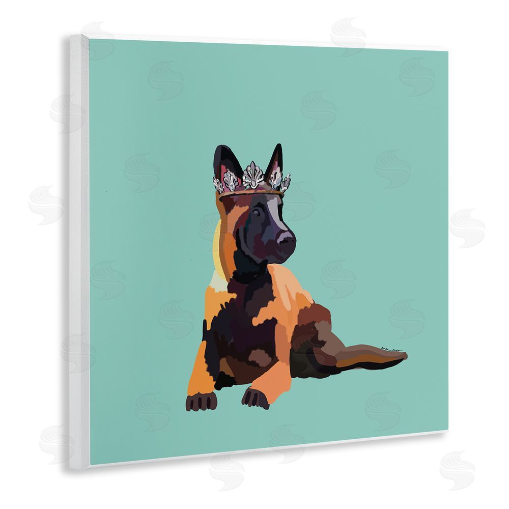 Amelia Noyes Royal German Shepherd Wooden Wall Plaque Art Print