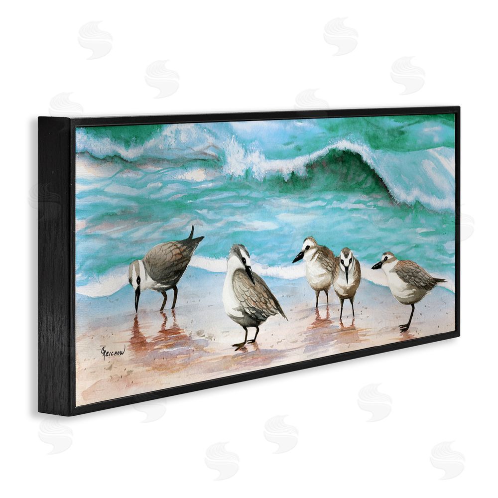 Christine Reichow Sandpipers Along Beach Shore