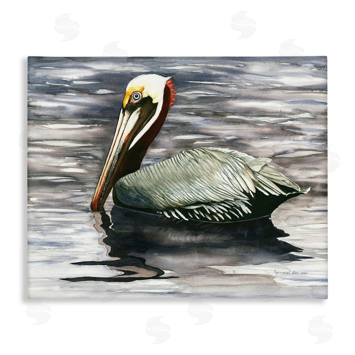 Christine Reichow Swimming Nautical Pelican