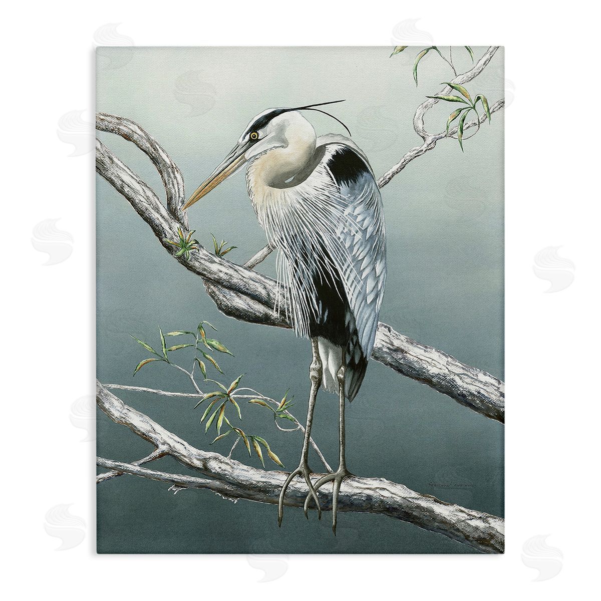 Christine Reichow Traditional Heron on Branch