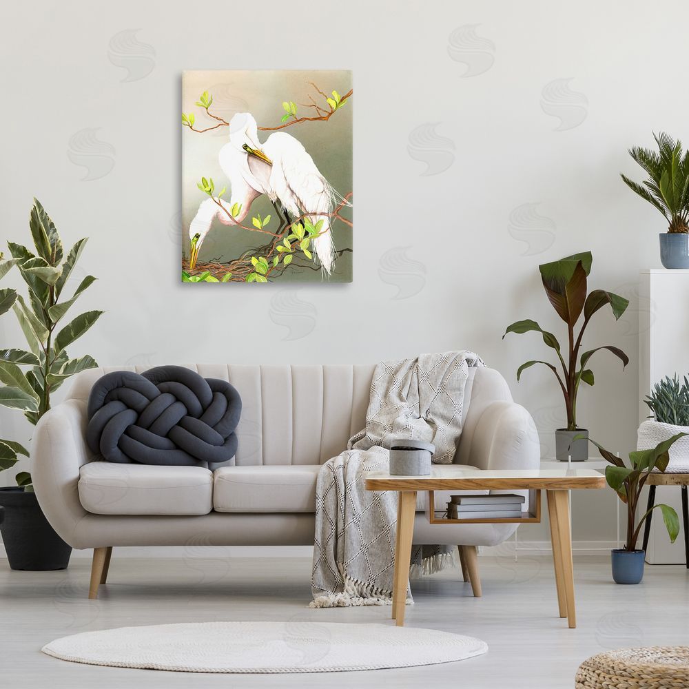 Christine Reichow Gazing Egrets on Branch
