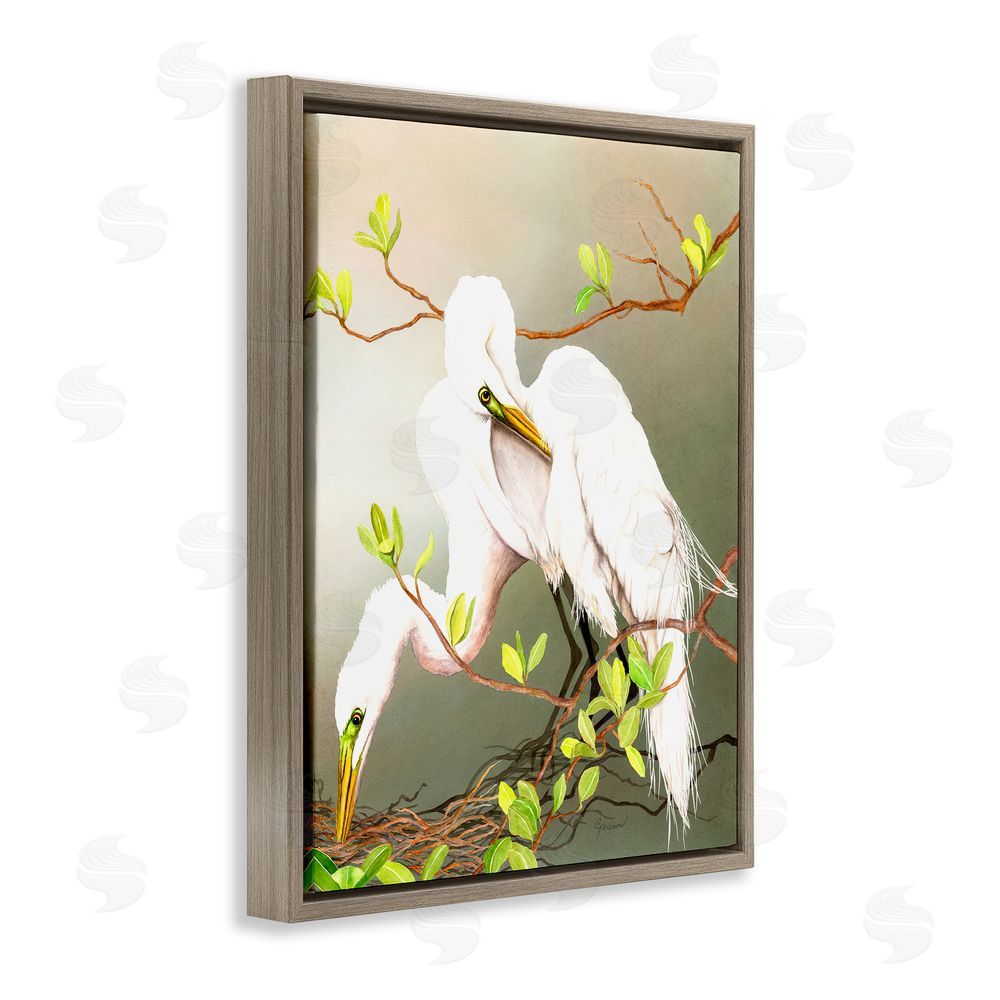 Christine Reichow Gazing Egrets on Branch