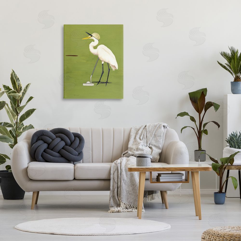 Christine Reichow Golfing Heron Bird