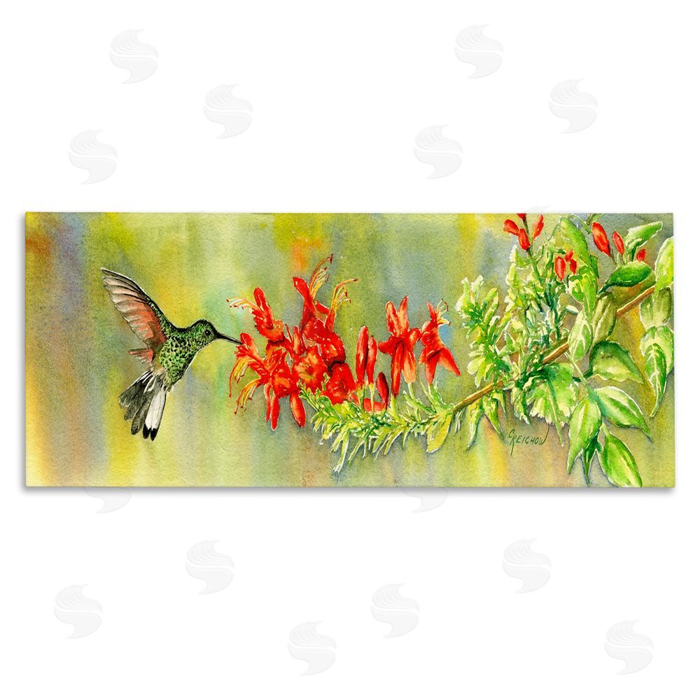 Christine Reichow Hummingbird & Red Lilies