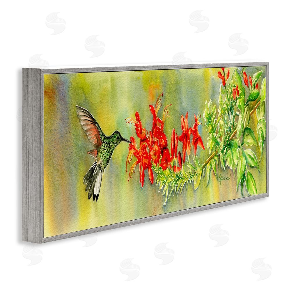 Christine Reichow Hummingbird & Red Lilies