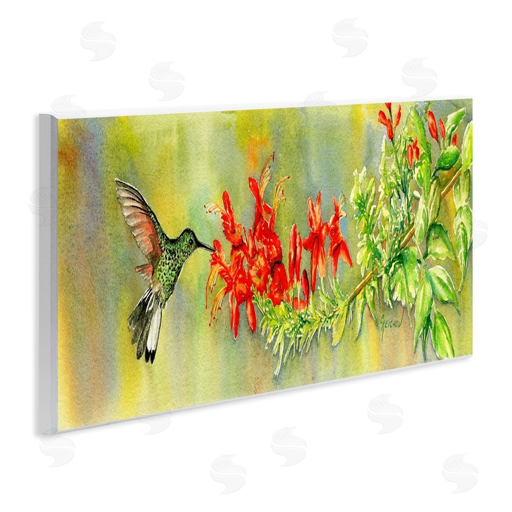 Christine Reichow Hummingbird & Red Lilies
