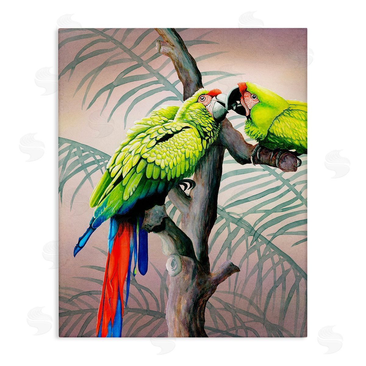 Christine Reichow Parrots Playing on Branch