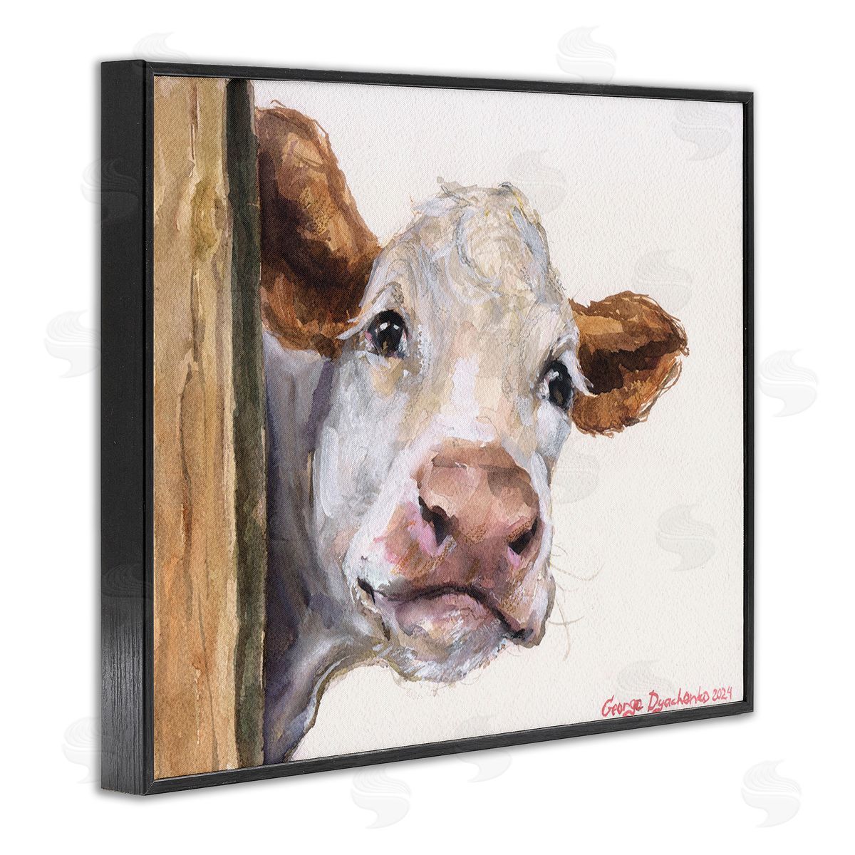 George Dyachenko Peeking Cattle & Fence
