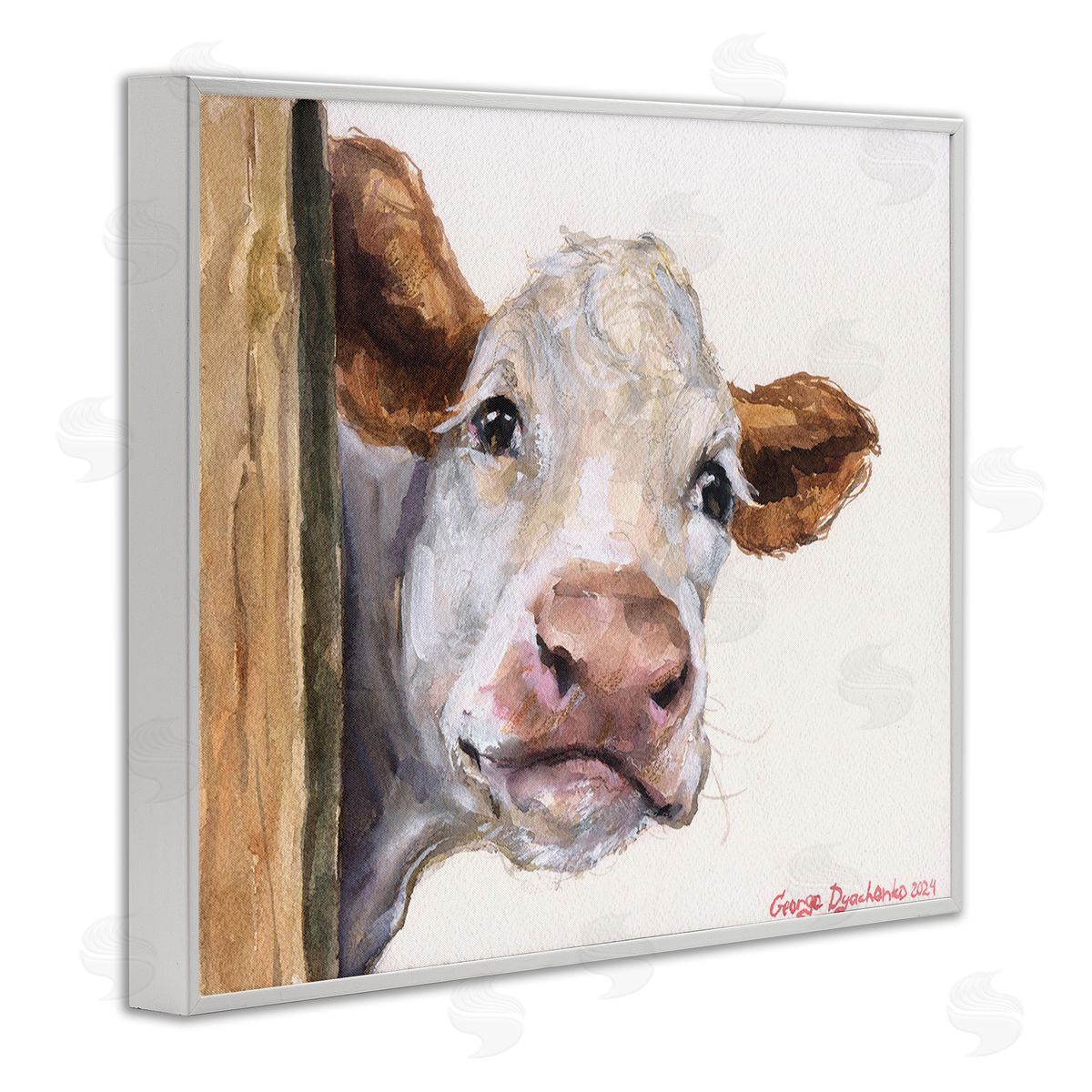 George Dyachenko Peeking Cattle & Fence