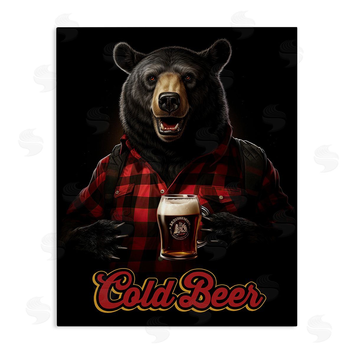 Jim Baldwin Bear with Cold Beer