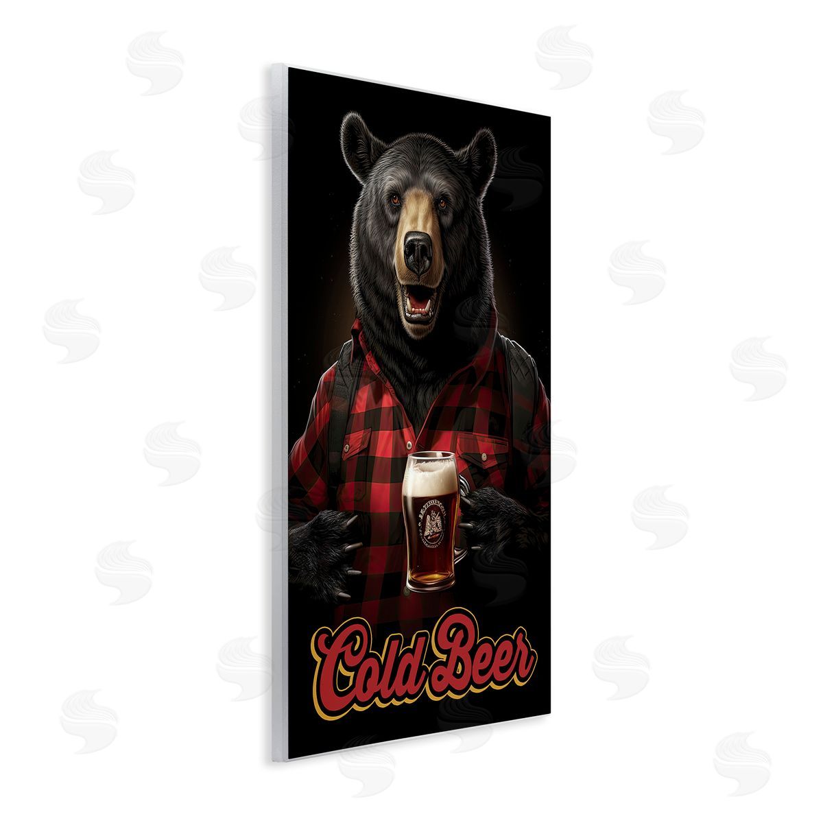 Jim Baldwin Bear with Cold Beer