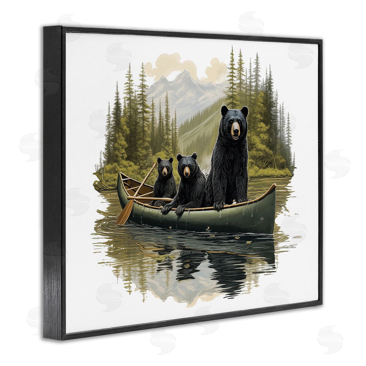 Jim Baldwin Bears Canoeing on Lake