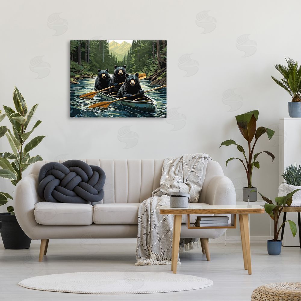 Jim Baldwin Woodland Canoeing Bears