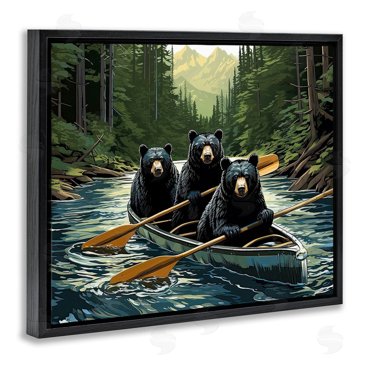 Jim Baldwin Woodland Canoeing Bears