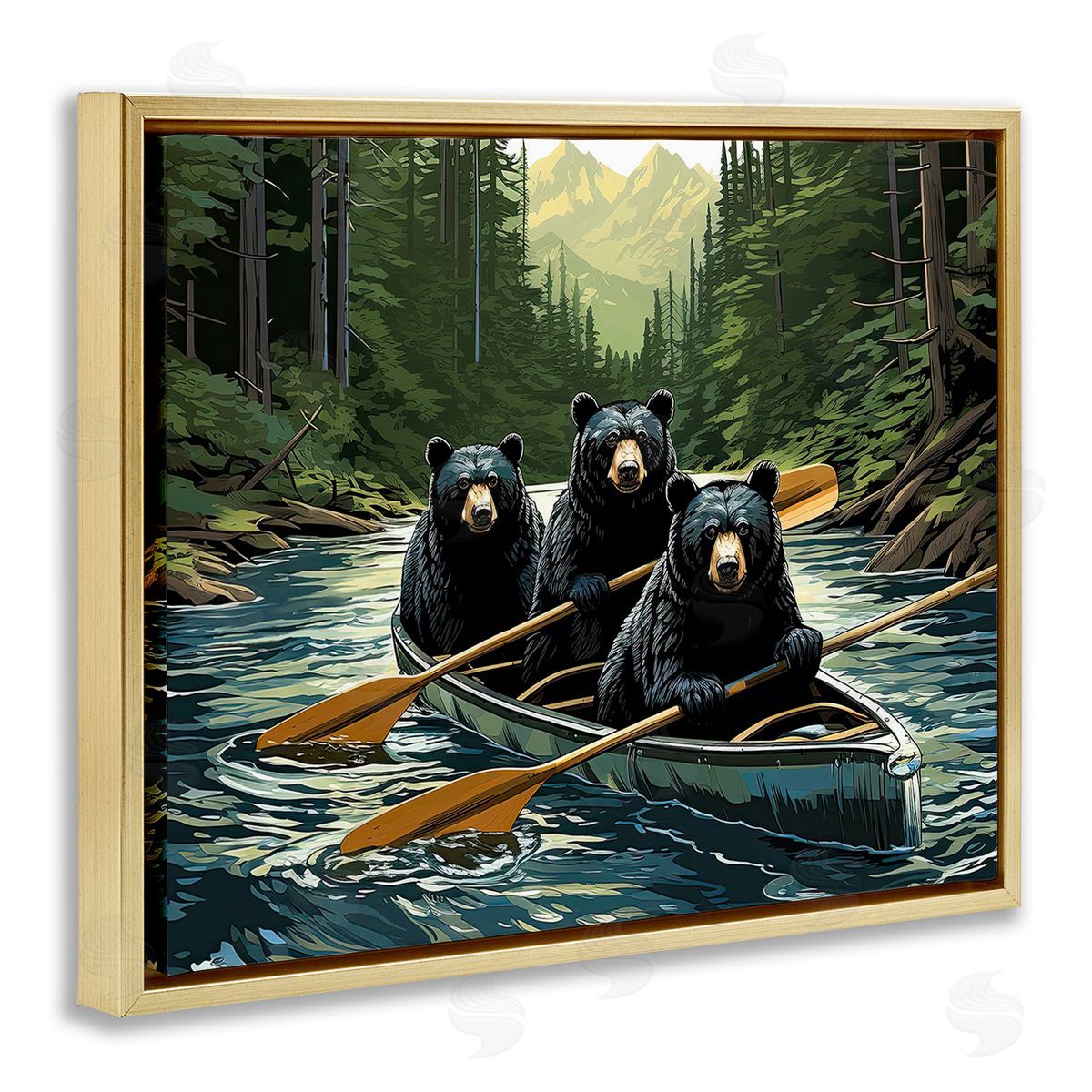Jim Baldwin Woodland Canoeing Bears