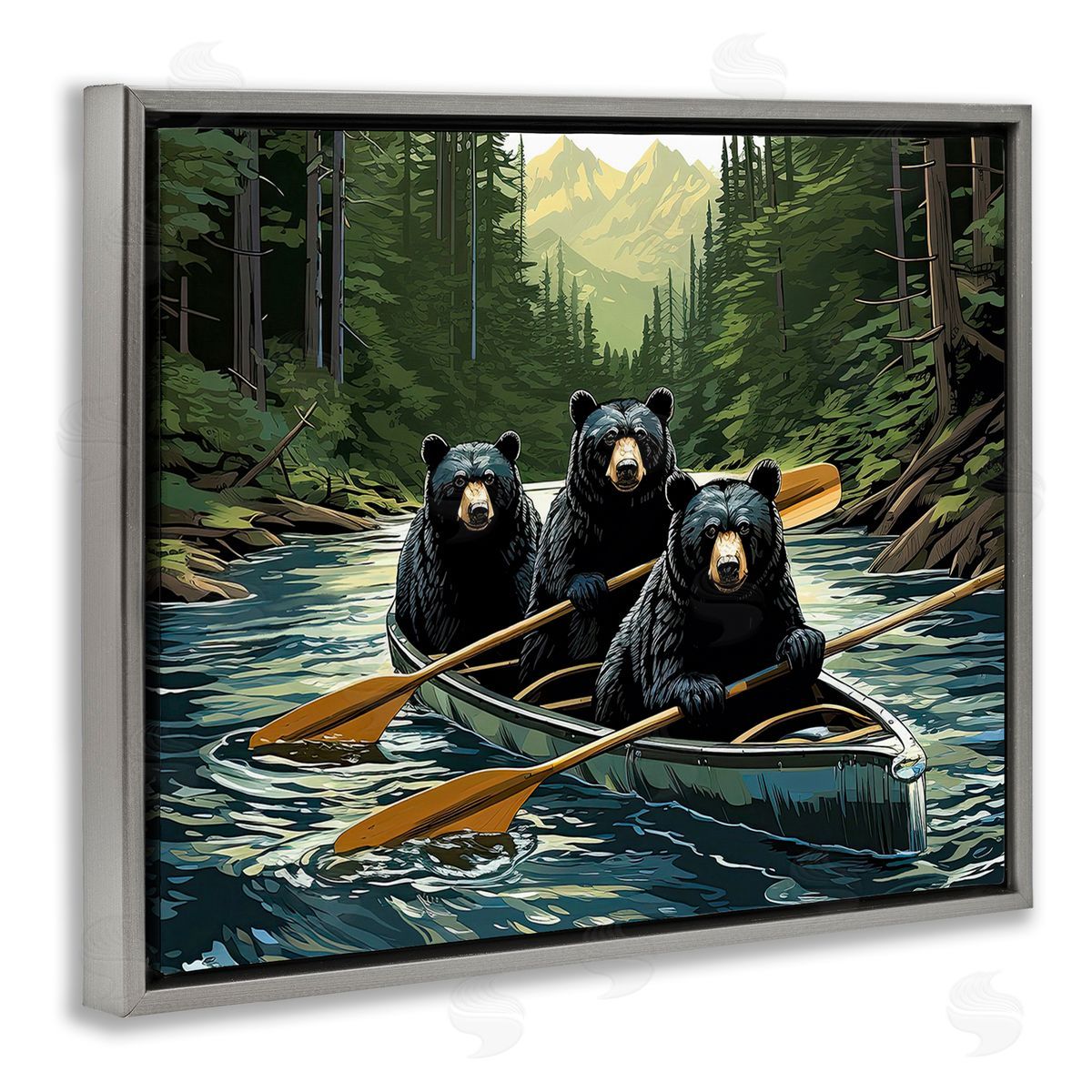 Jim Baldwin Woodland Canoeing Bears