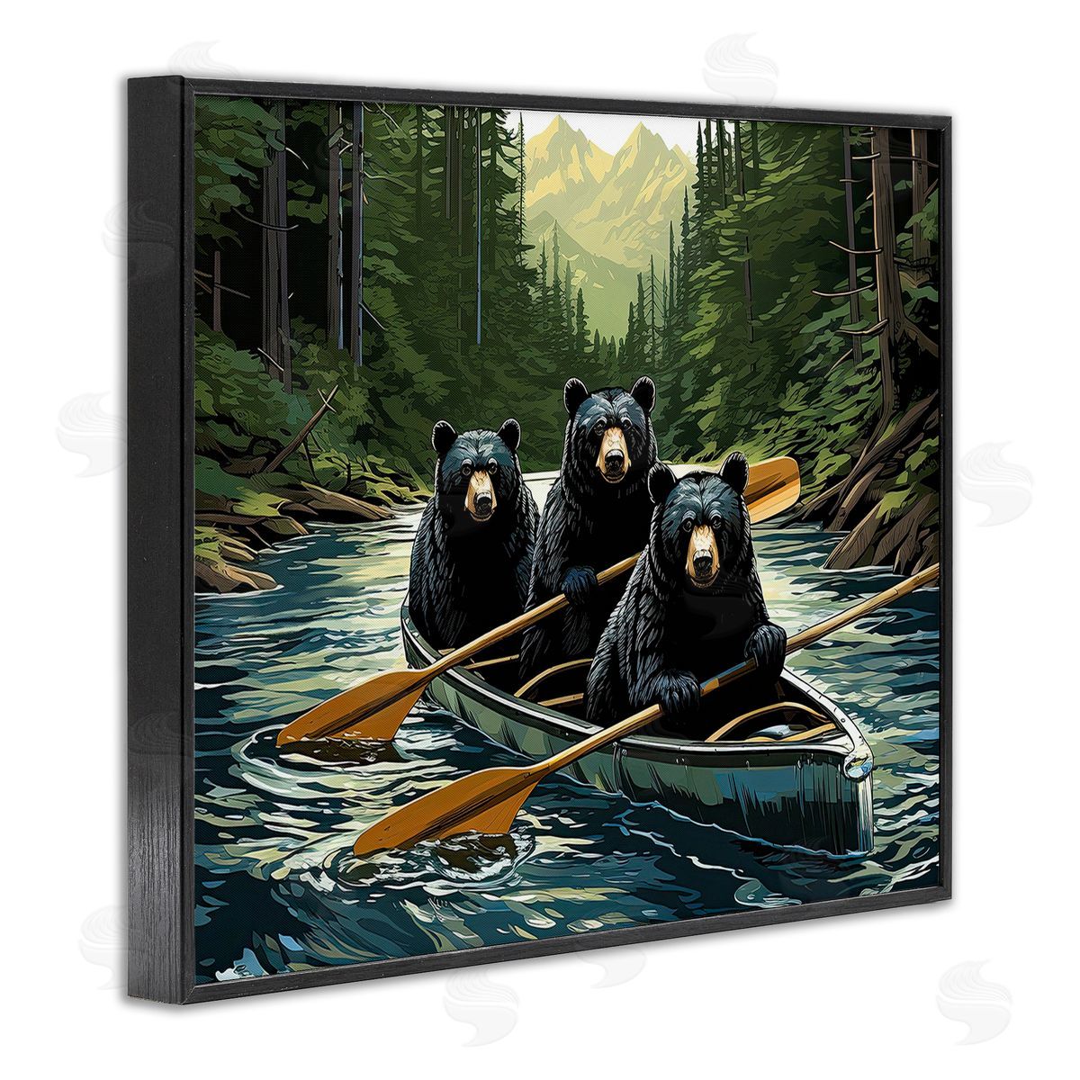 Jim Baldwin Woodland Canoeing Bears