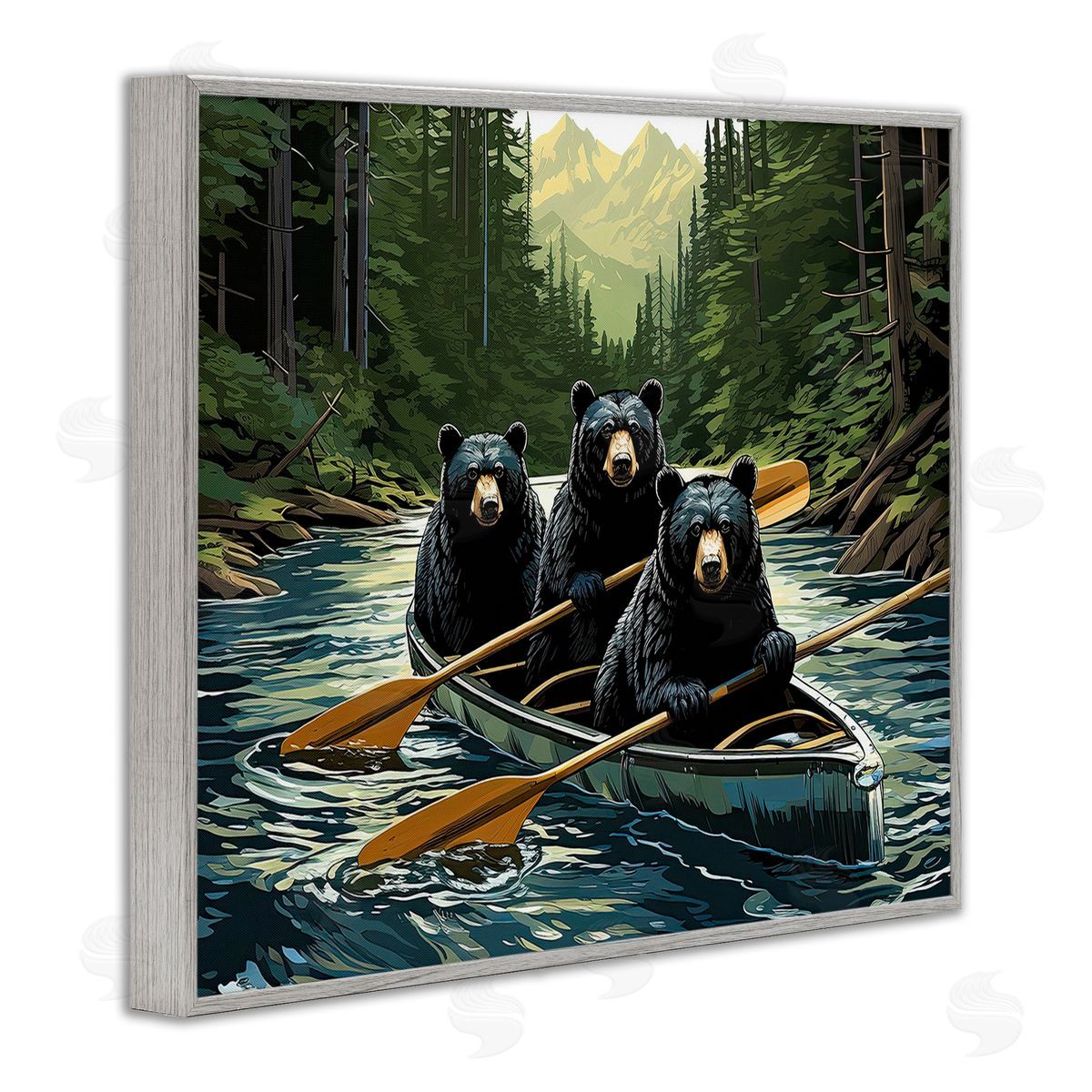 Jim Baldwin Woodland Canoeing Bears