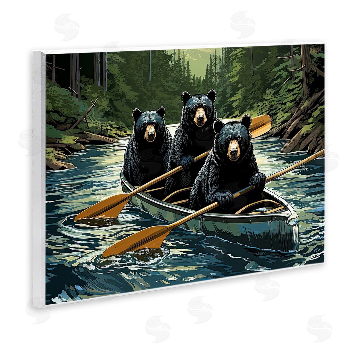 Jim Baldwin Woodland Canoeing Bears