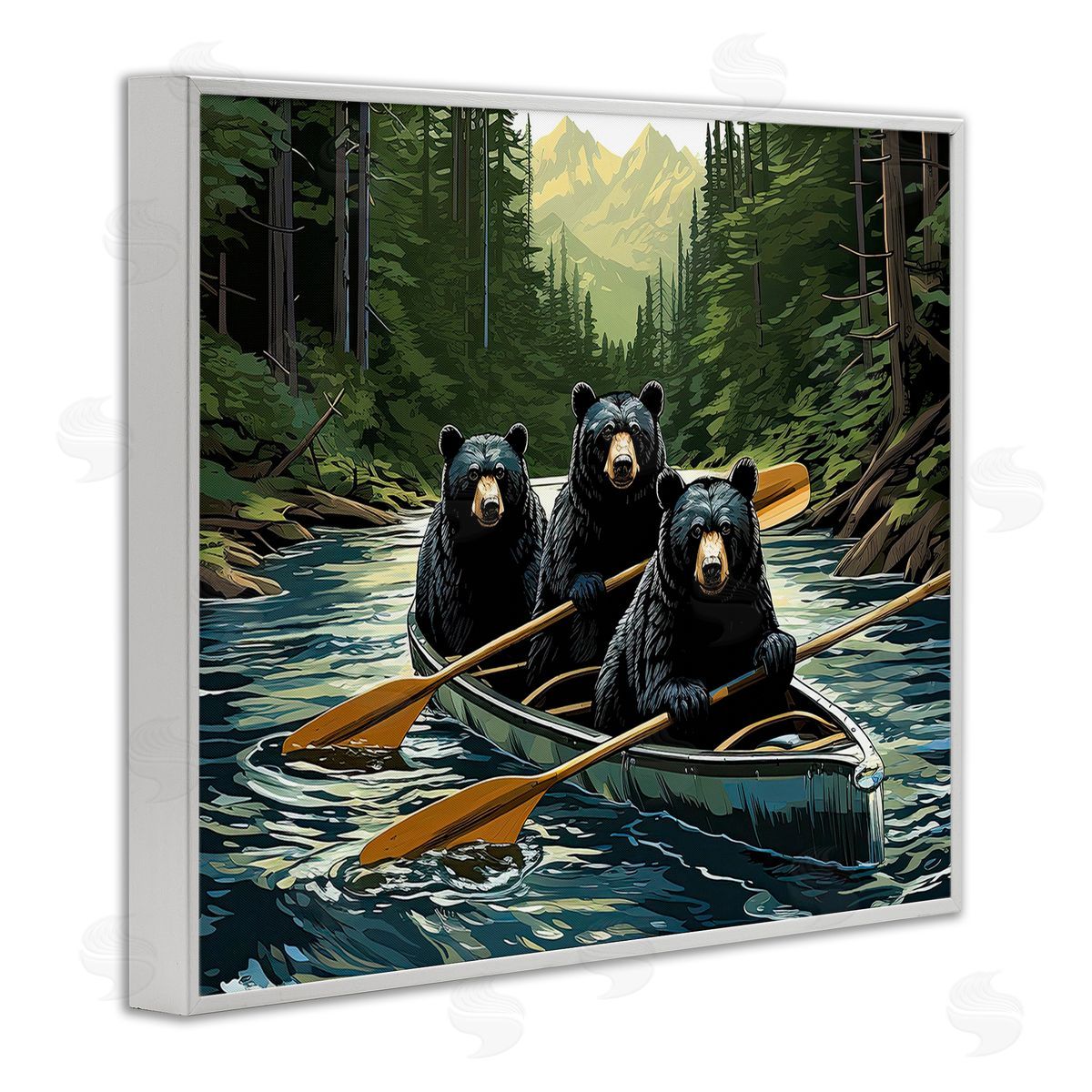 Jim Baldwin Woodland Canoeing Bears