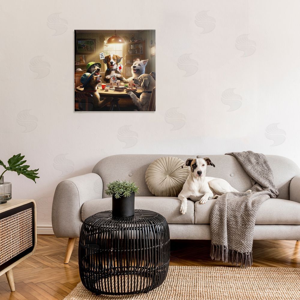 Jim Baldwin Dogs & Magic Tricks Canvas Wall Art in Room
