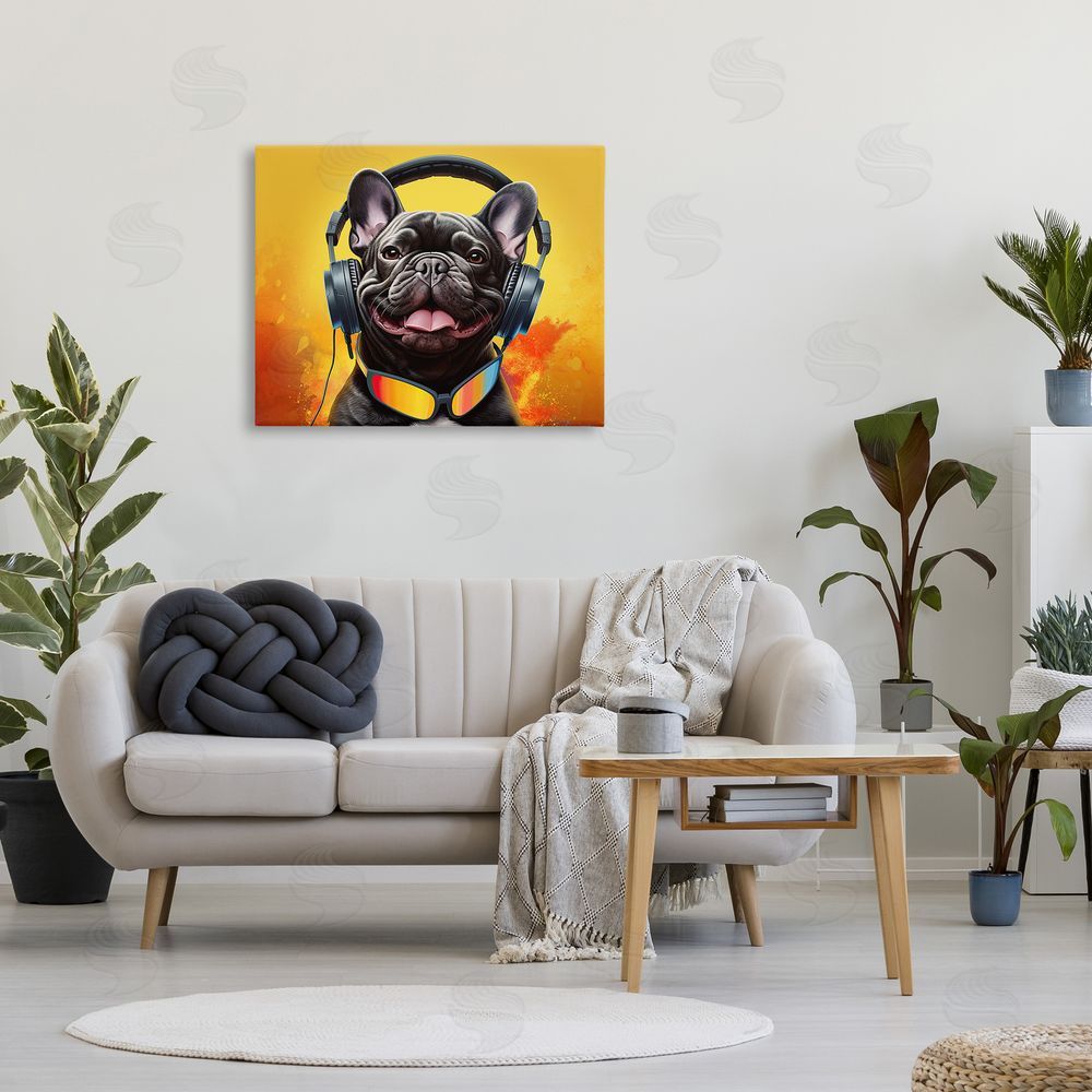 Jim Baldwin Modern Dog with Headphones