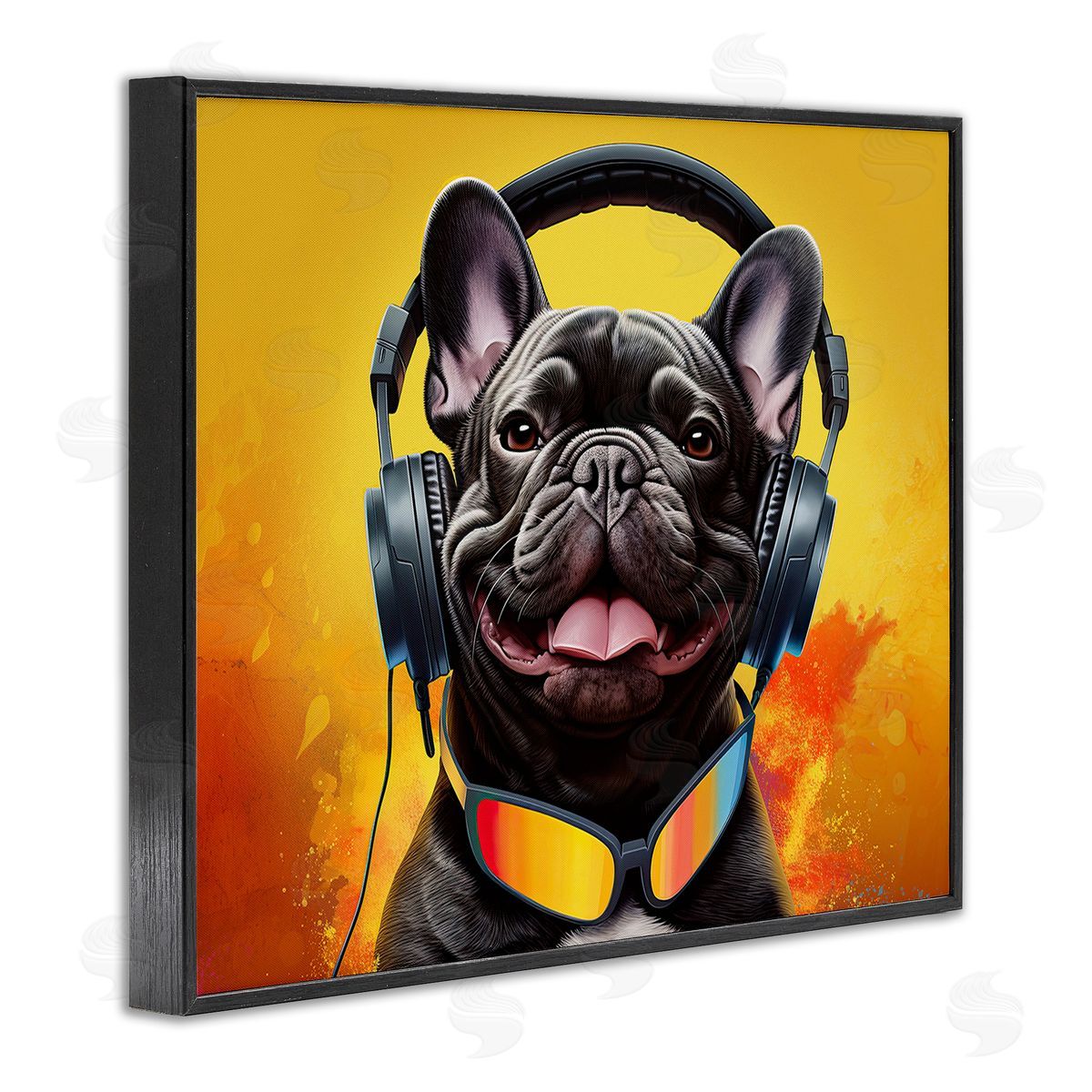 Jim Baldwin Modern Dog with Headphones