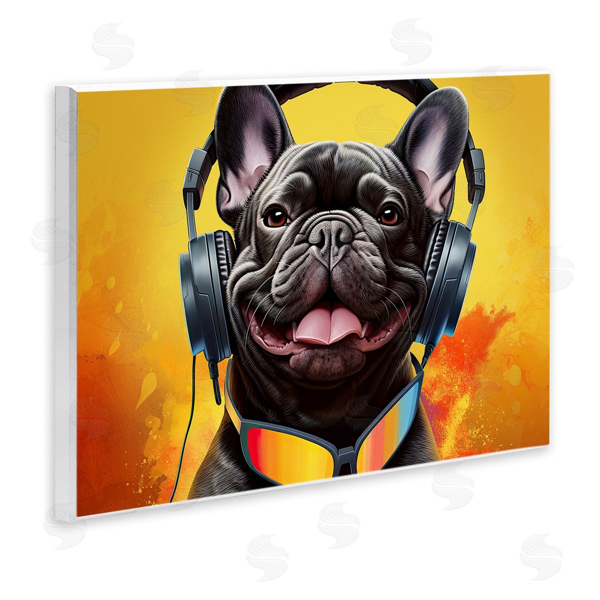 Jim Baldwin Modern Dog with Headphones