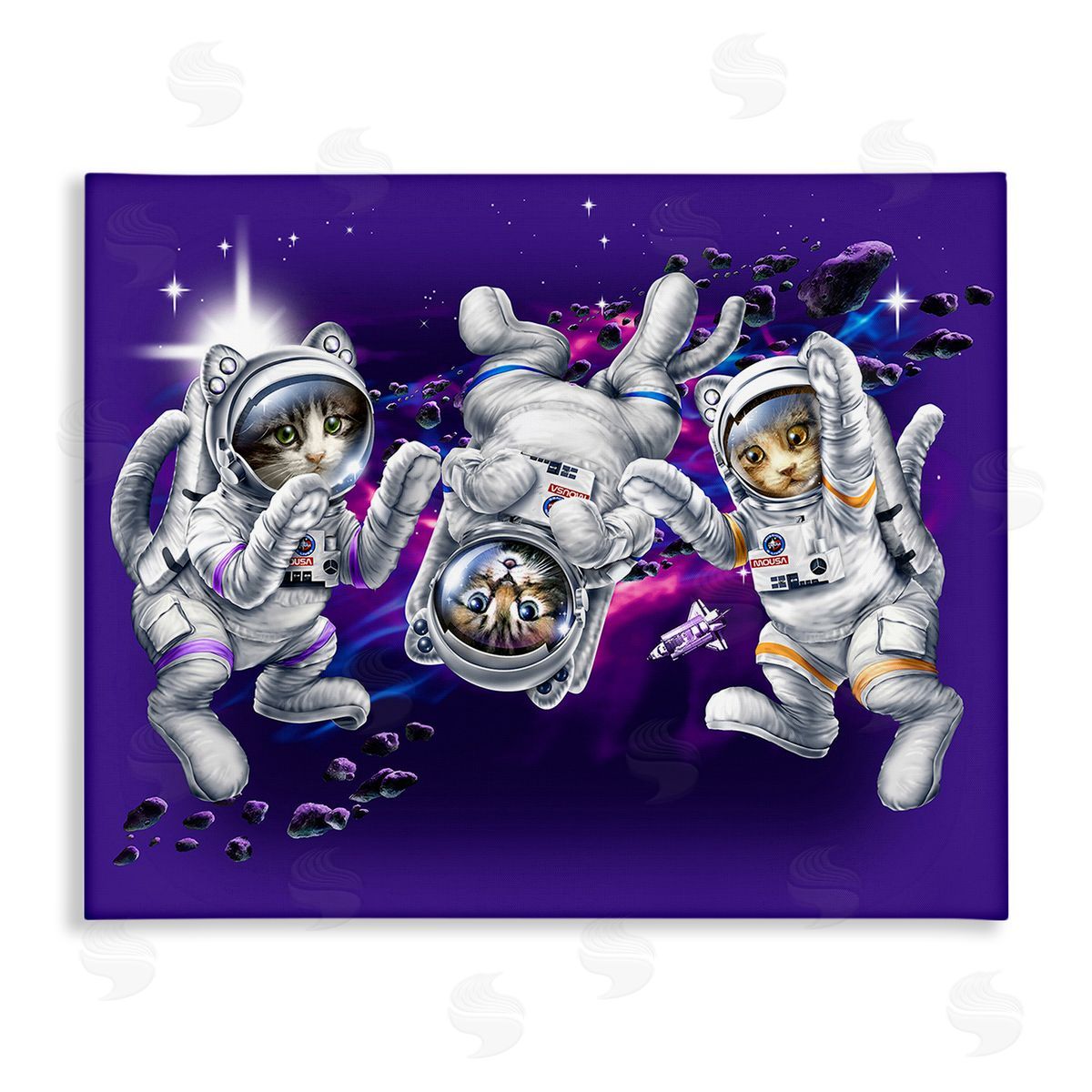 Jim Baldwin Astronaut Cat Trio