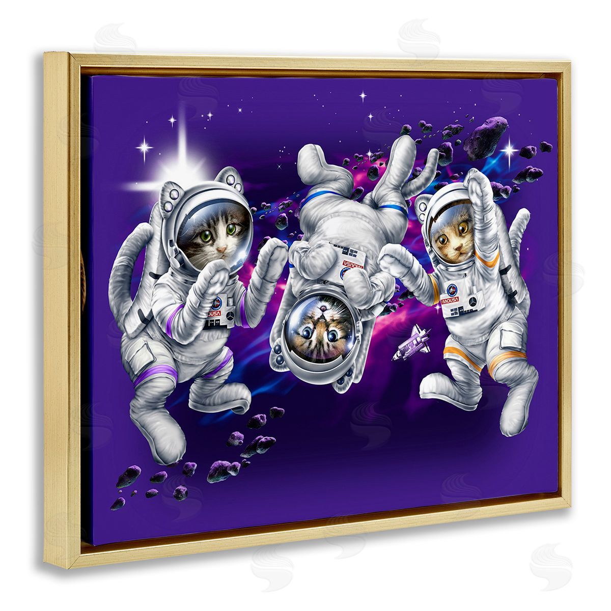 Jim Baldwin Astronaut Cat Trio