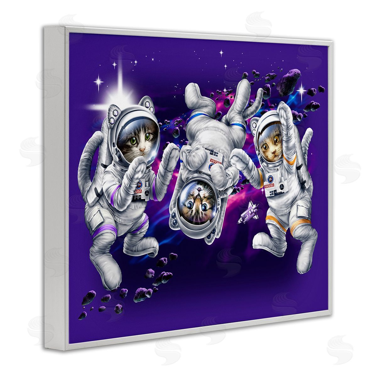 Jim Baldwin Astronaut Cat Trio