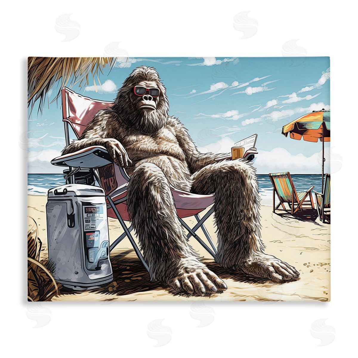 Jim Baldwin Hairy Monster on Beach