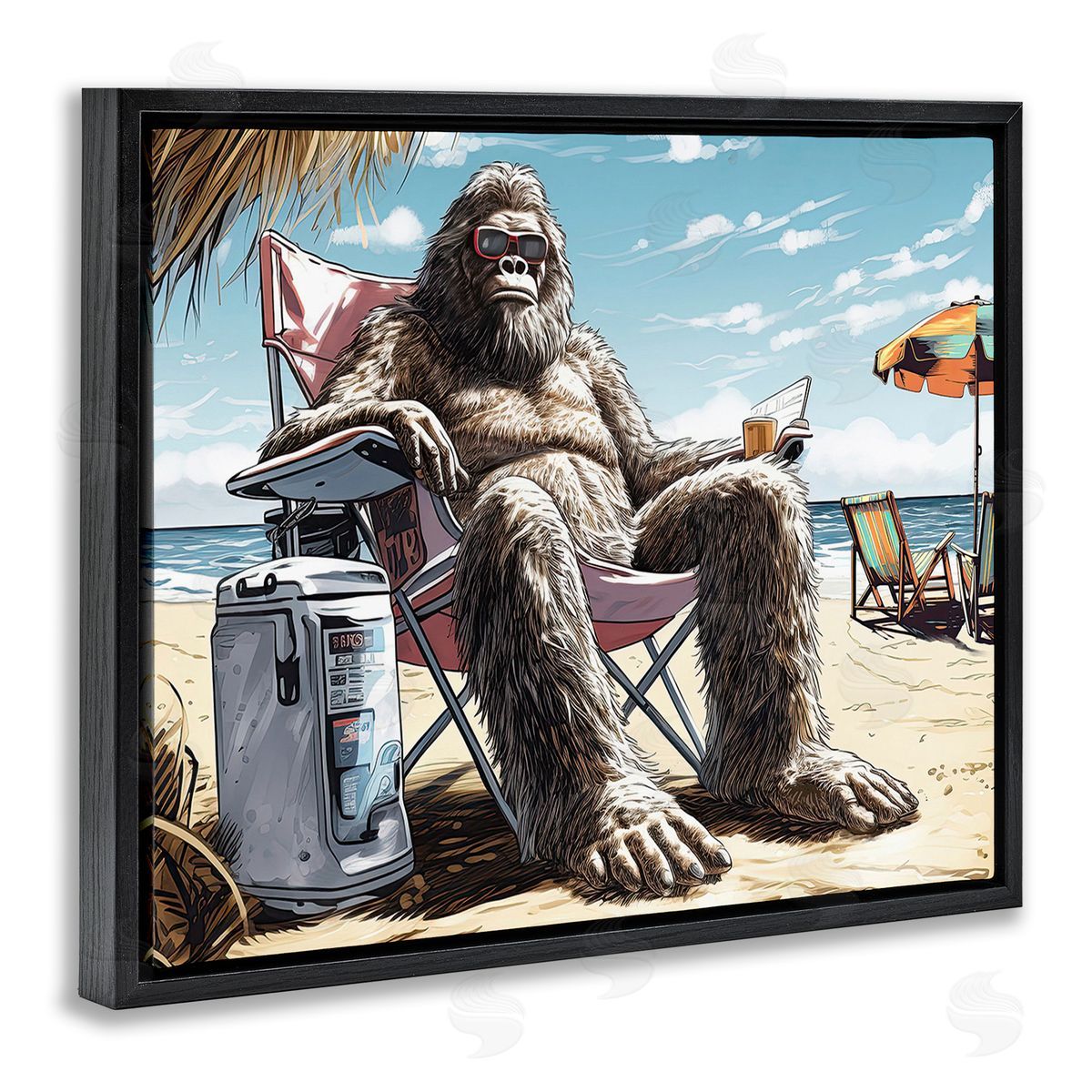 Jim Baldwin Hairy Monster on Beach